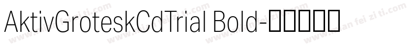 AktivGroteskCdTrial Bold字体转换